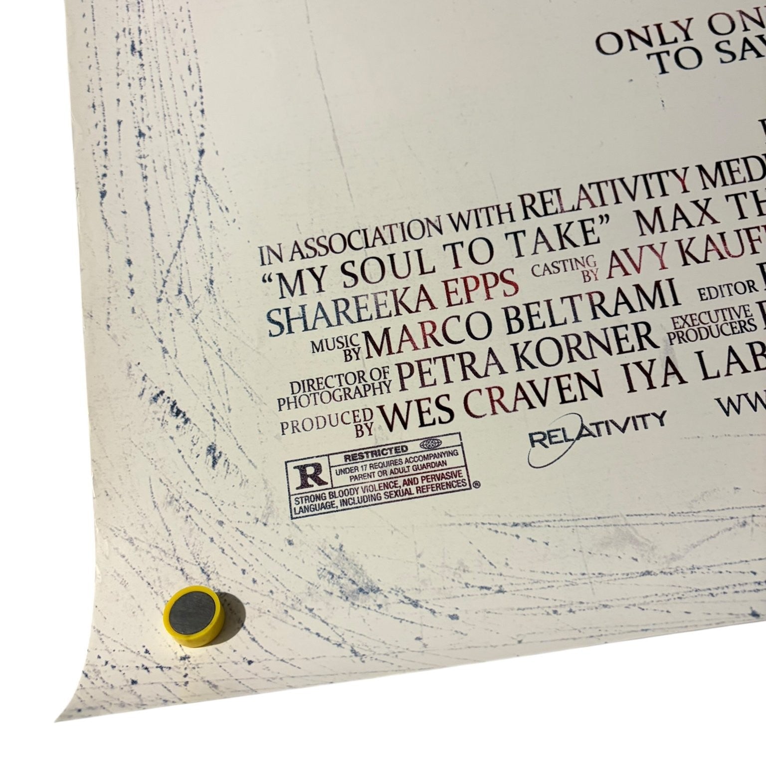 My Soul to Take 2010 One Sheet Movie Poster Original Wes Craven DS