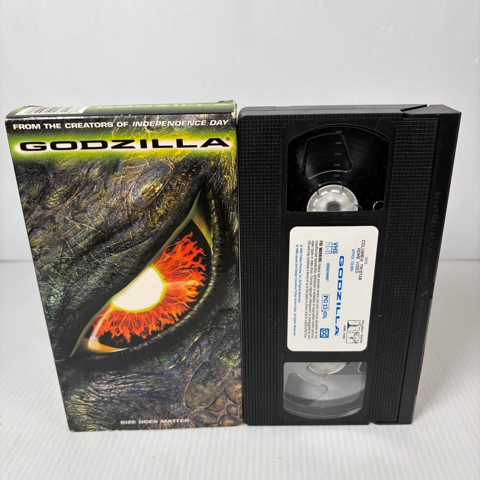 Godzilla VHS 1998 Sci-Fi Action Monster Columbia Tristar PG-13
