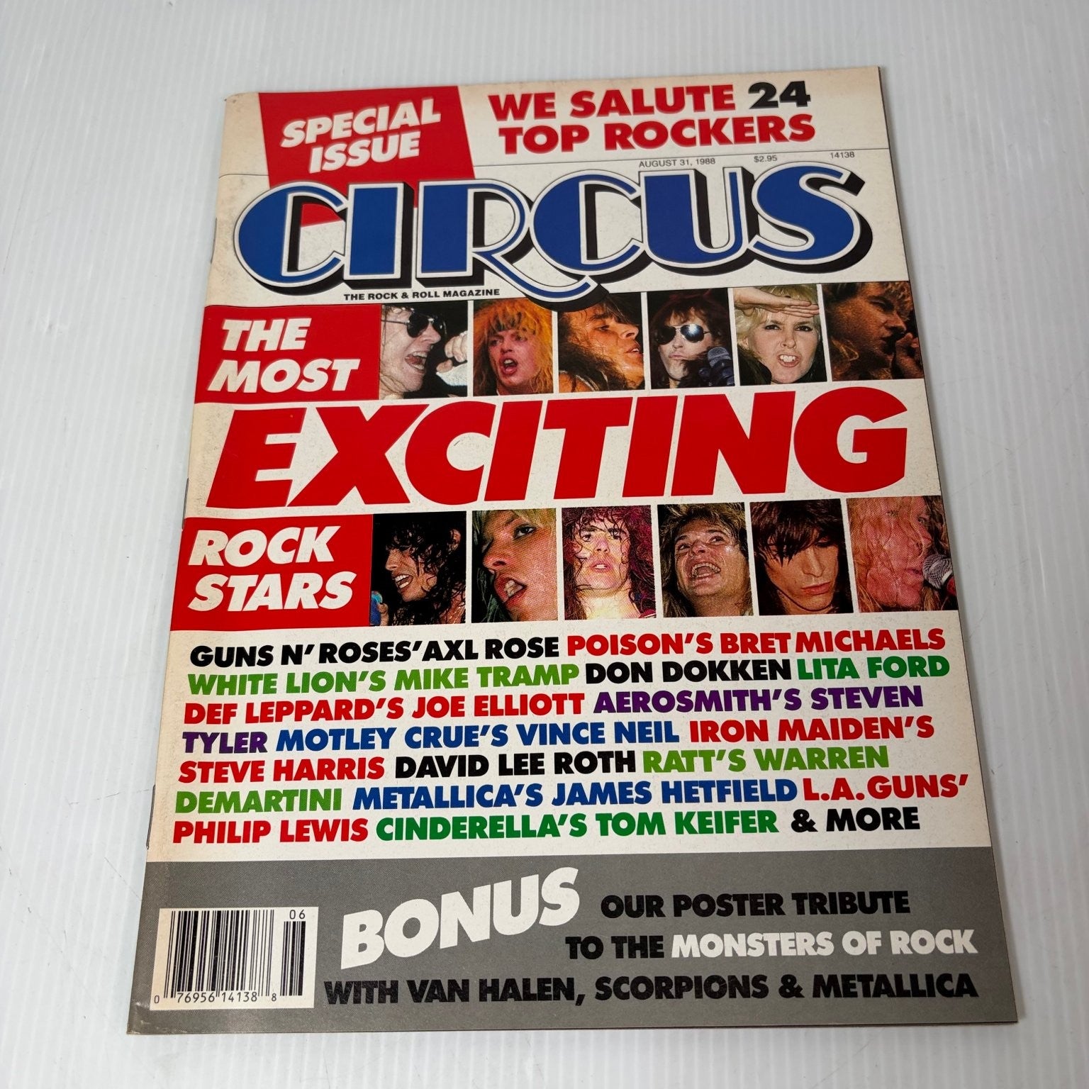 Circus Magazine August 1988 Special Issue 24 Top Rockers Metallica Heavy Metal