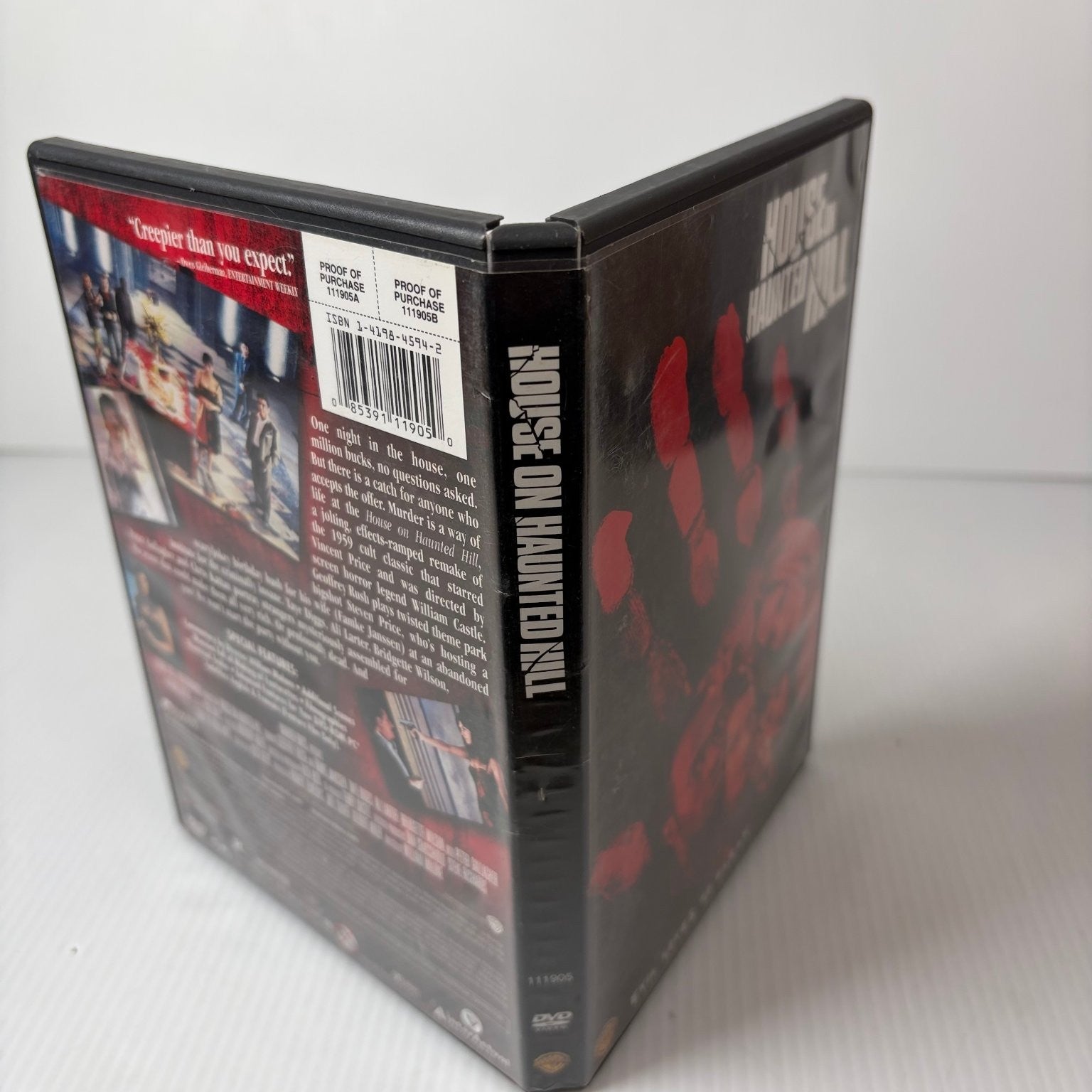 House on Haunted Hill DVD 1999 William Malone Geoffrey Rush Horror