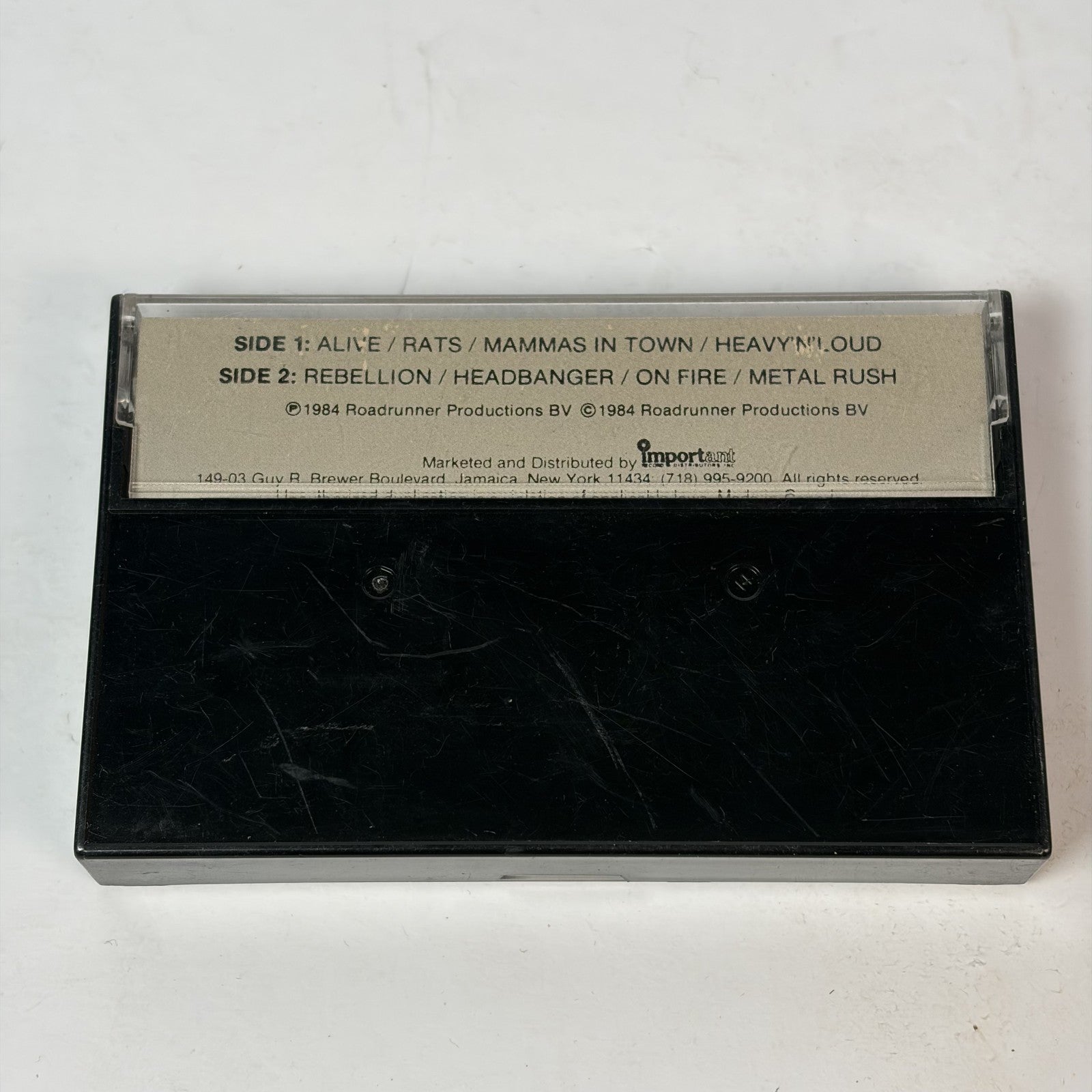Maltese Falcon Metal Rush Cassette Tape 1984 Roadrunner Records CrO2 Heavy Metal