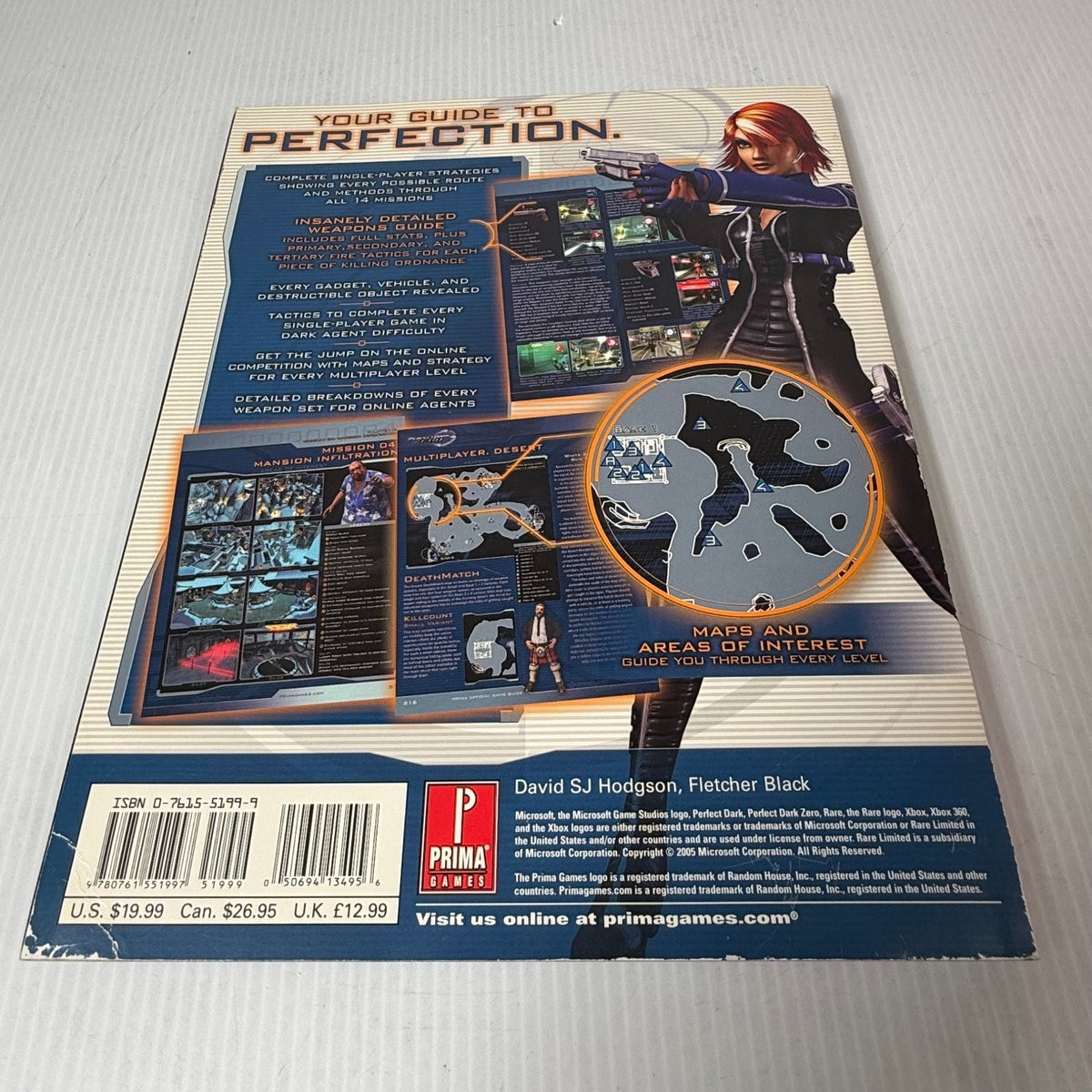 Perfect Dark Zero Xbox 360 Official Strategy Guide Prima Comic Book Maps
