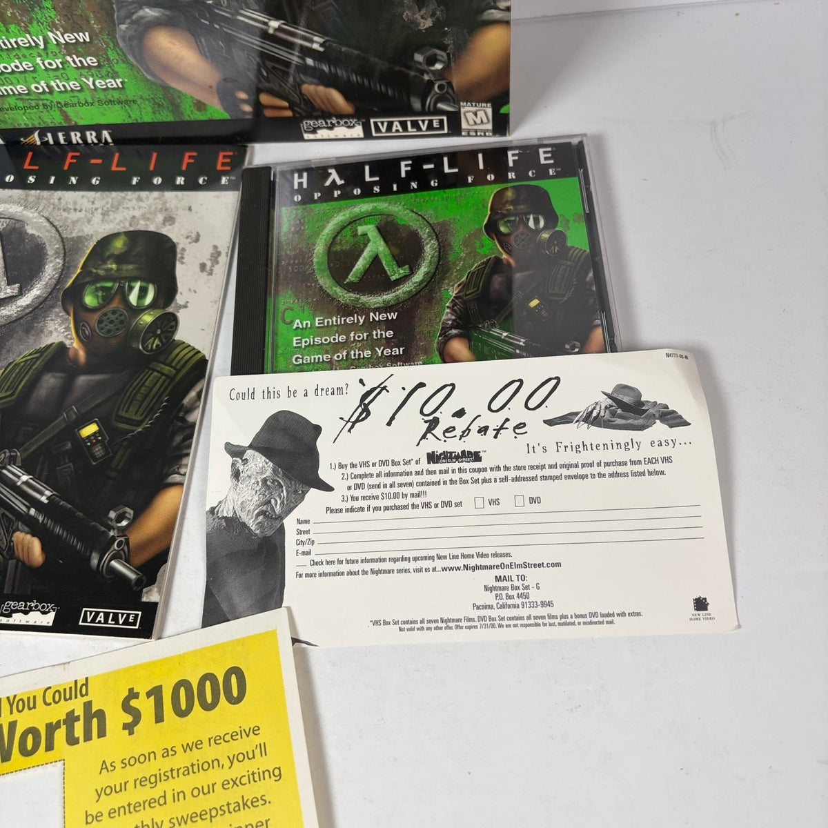 Half-Life Opposing Force PC CD-ROM Big Box Expansion Pack Sierra 1999 Complete