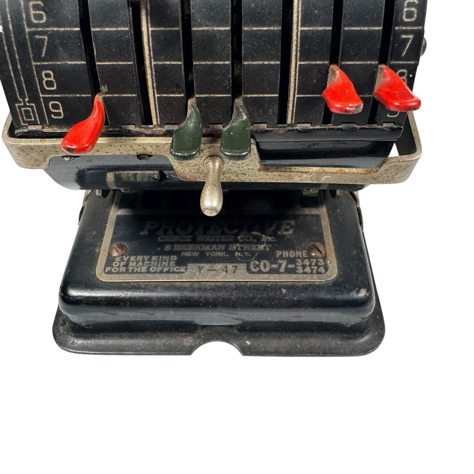 Antique Protective Check Writer Co. Lightning Check Writer Machine CO-7