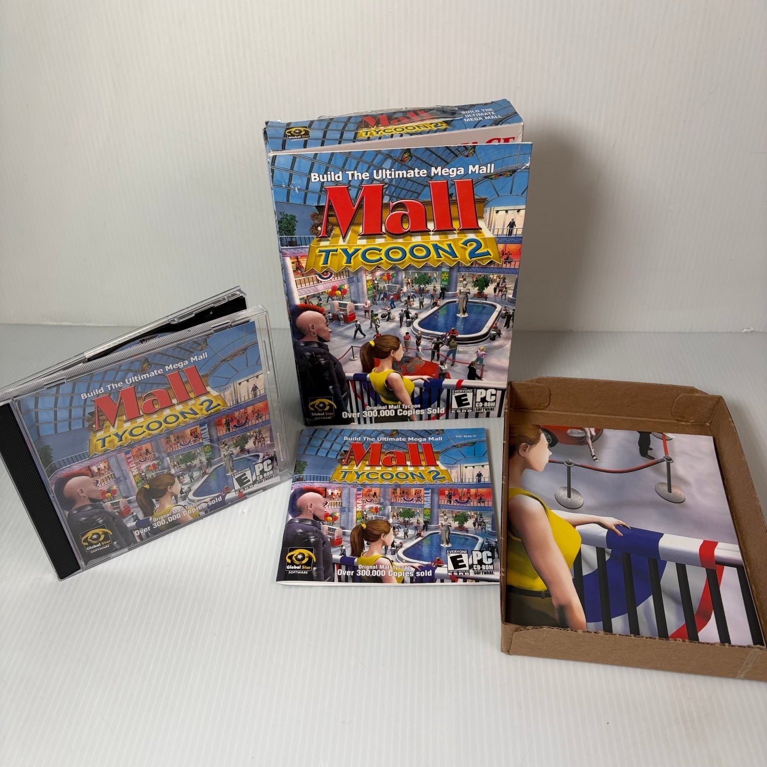 Mall Tycoon 2 PC Video Game Simulation Strategy CD-ROM Big Box