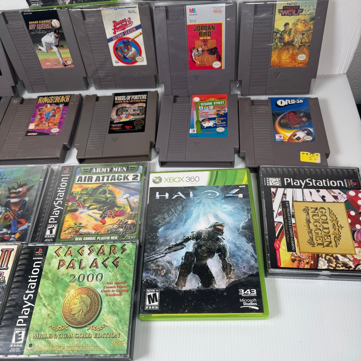 Mixed Lot of 20 Retro Games NES, PS1, Genesis & More Crash Bandicoot 3, Rush