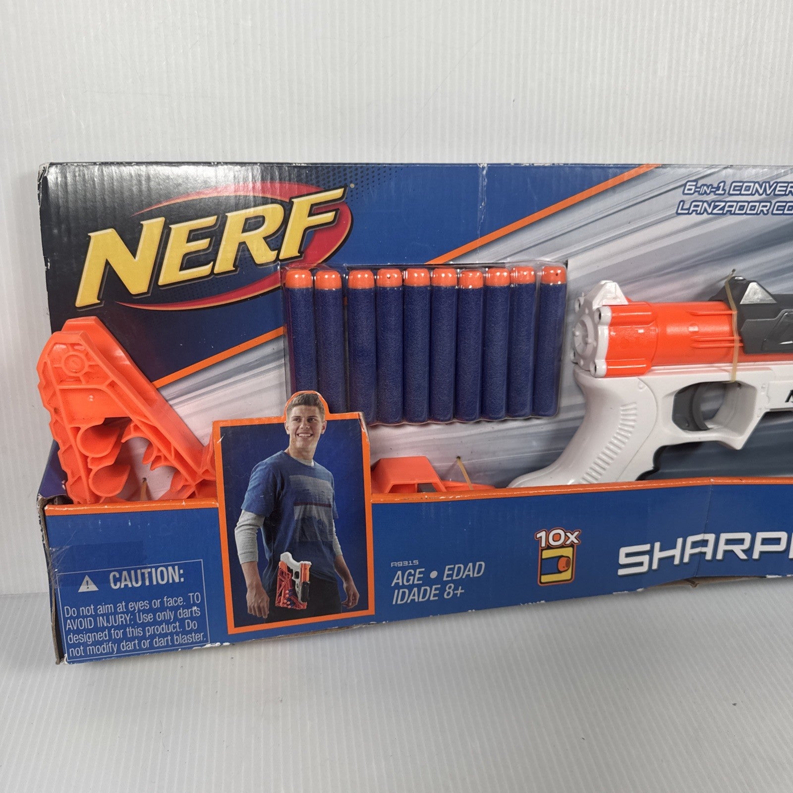 Nerf SharpFire 6-in-1 Convertible N-Strike Blaster A9315 Full Set With Darts