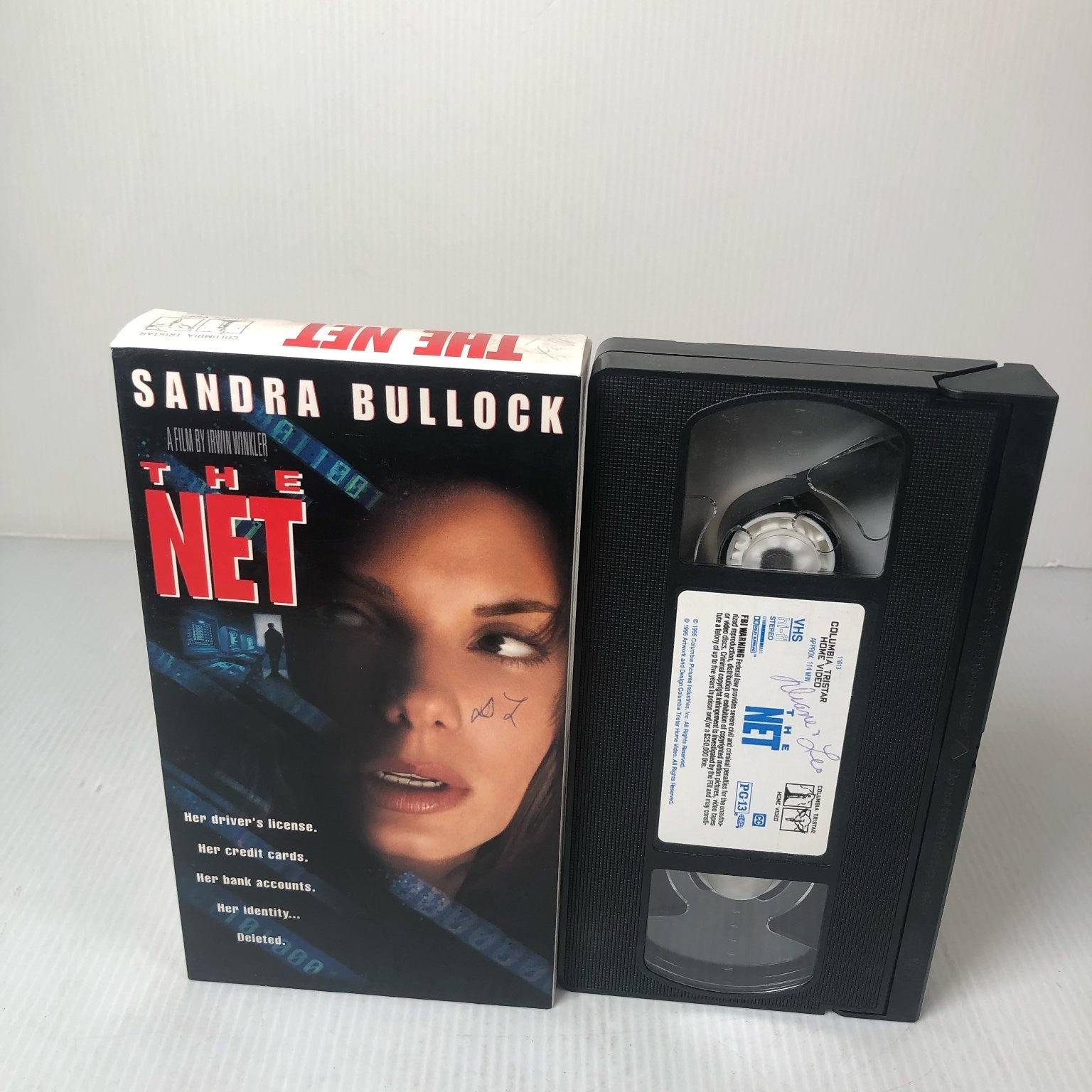 The Net VHS 1995 Cyber Thriller Sandra Bullock Columbia TriStar