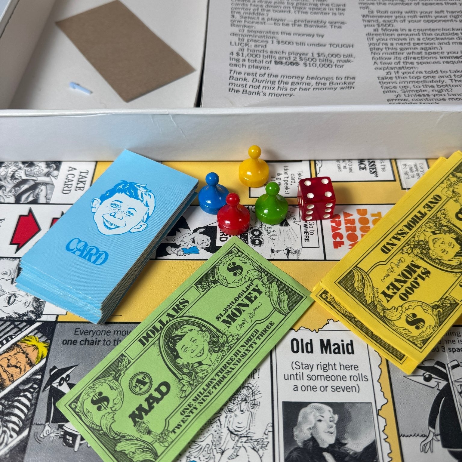 MAD Magazine Game Parker Brothers Board Game 2-4 Players Ages 8+ 1978 Complete