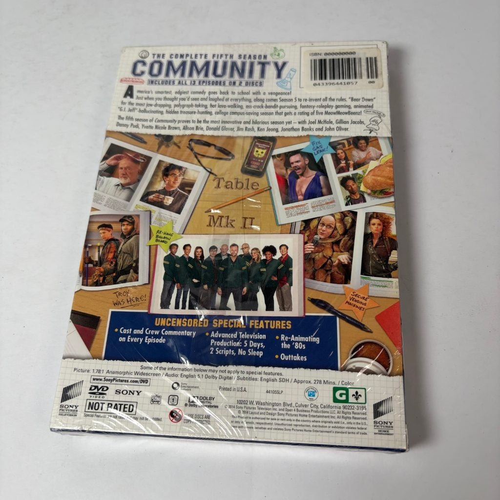 Community The Complete Fifth Season DVD 5 Sony 2 Disc Set All 13 Episodes