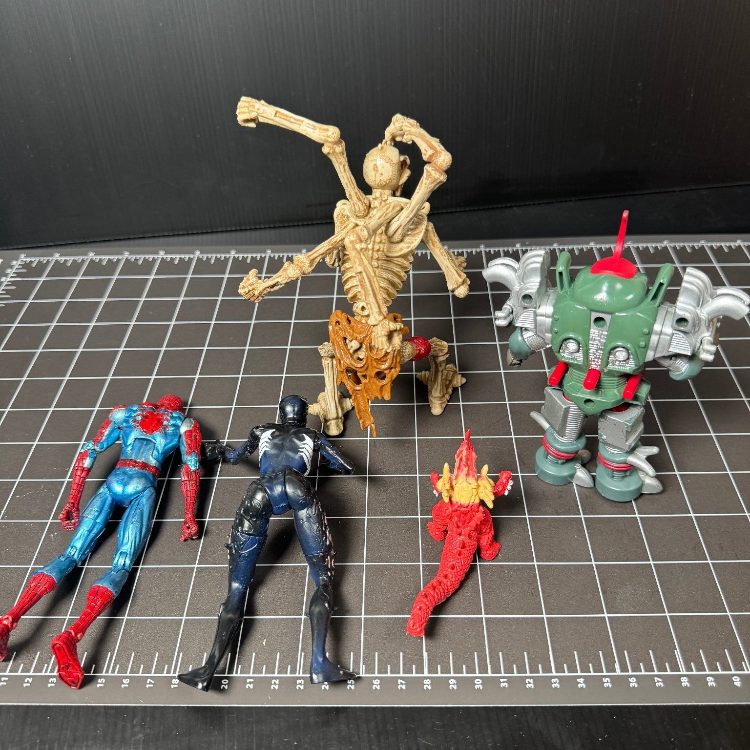 Vintage 90s Toy Lot Spider-Man She-Venom Skeleton Warrior Power Rangers Ultraman