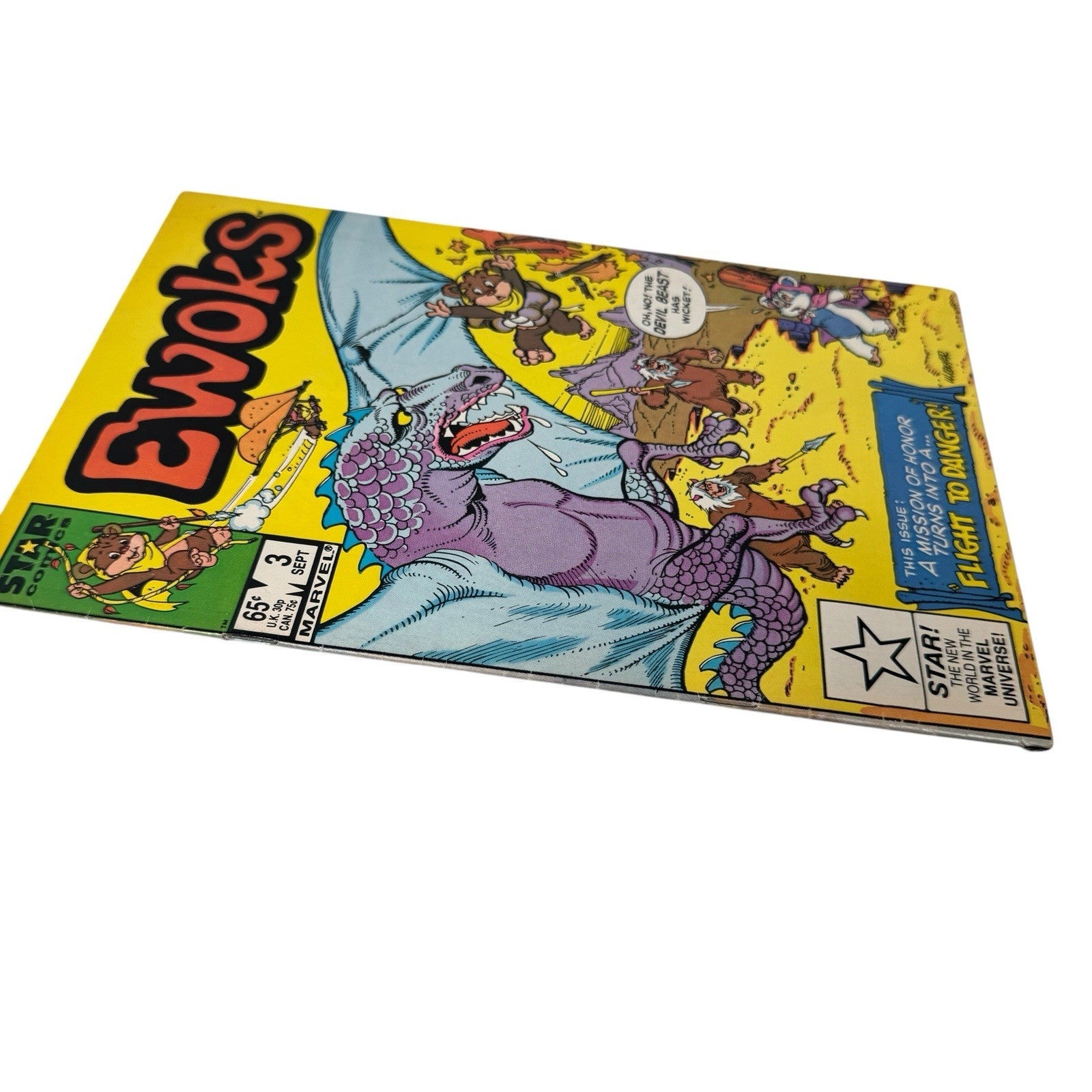 Marvel Comics Star Wars Ewoks #3 Comic Book September 1985 Flight to Danger