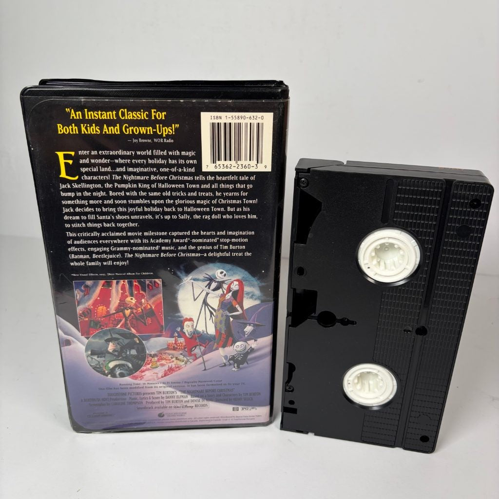 Tim Burton's The Nightmare Before Christmas VHS Touchstone Clamshell 2236 PG