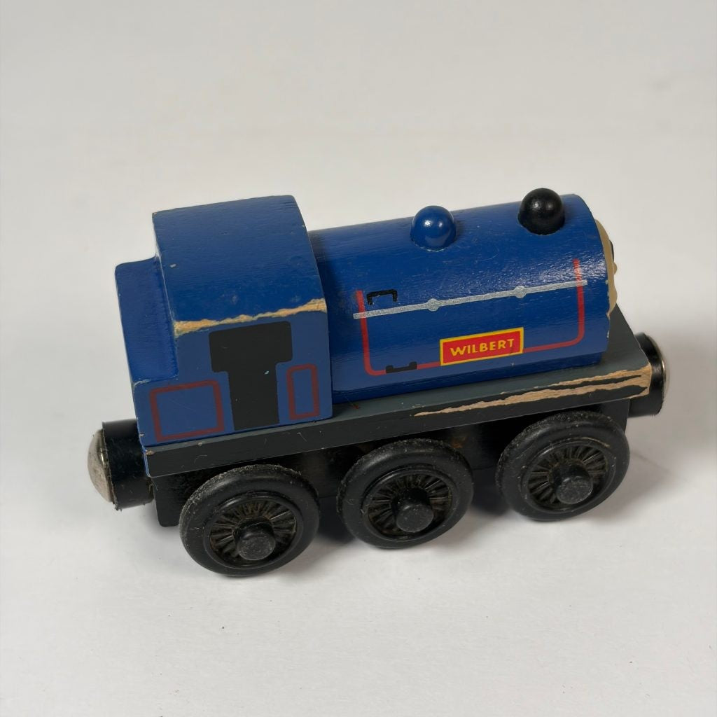 Thomas & Friends Wooden Railway Wilbert Learning Curve Blue Tank Engine Train
