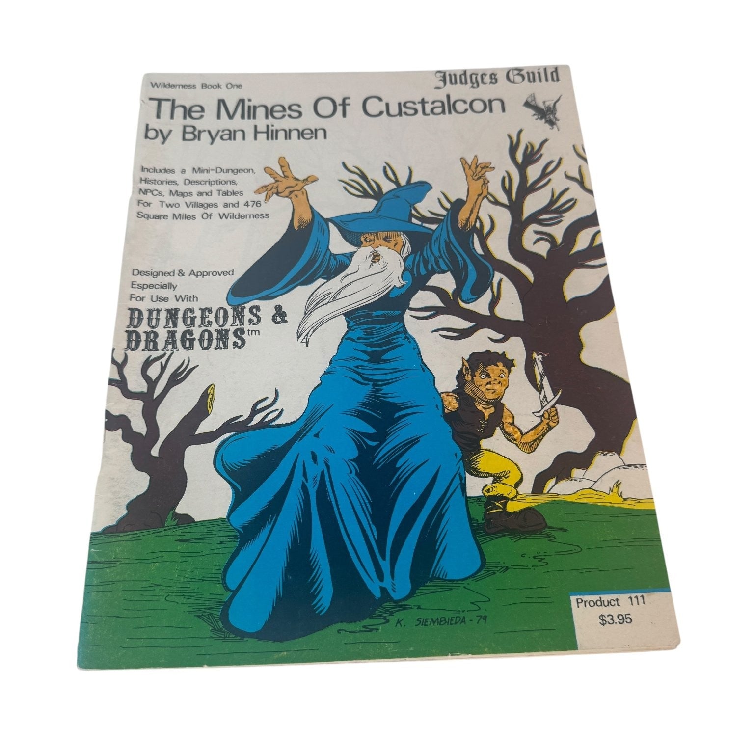 Dungeons & Dragons The Mines of Custalcon Judges Guild Wilderness Book One 1979