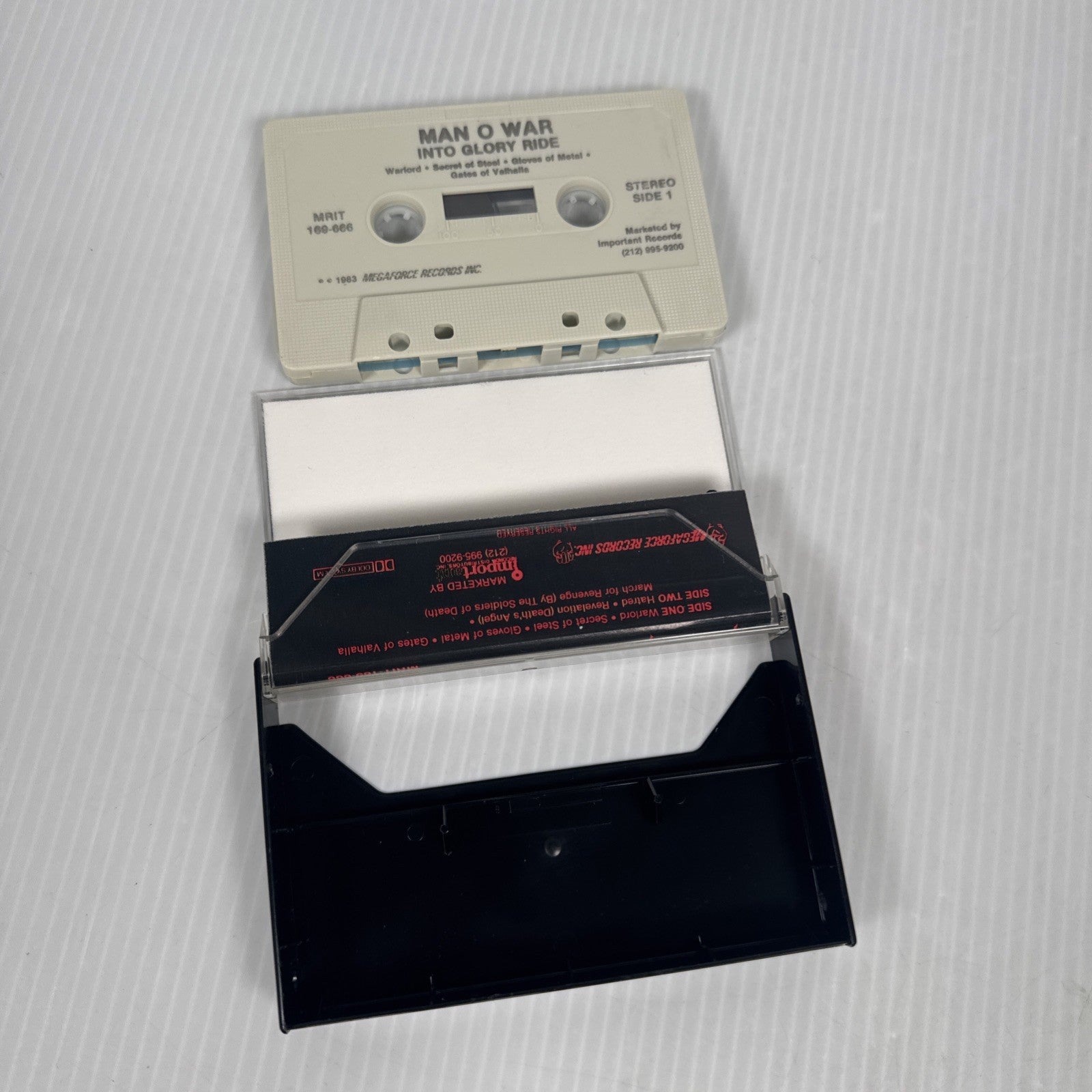 MANOWAR: Into Glory Ride Rare Vintage 1983 Megaforce Cassette Heavy Metal