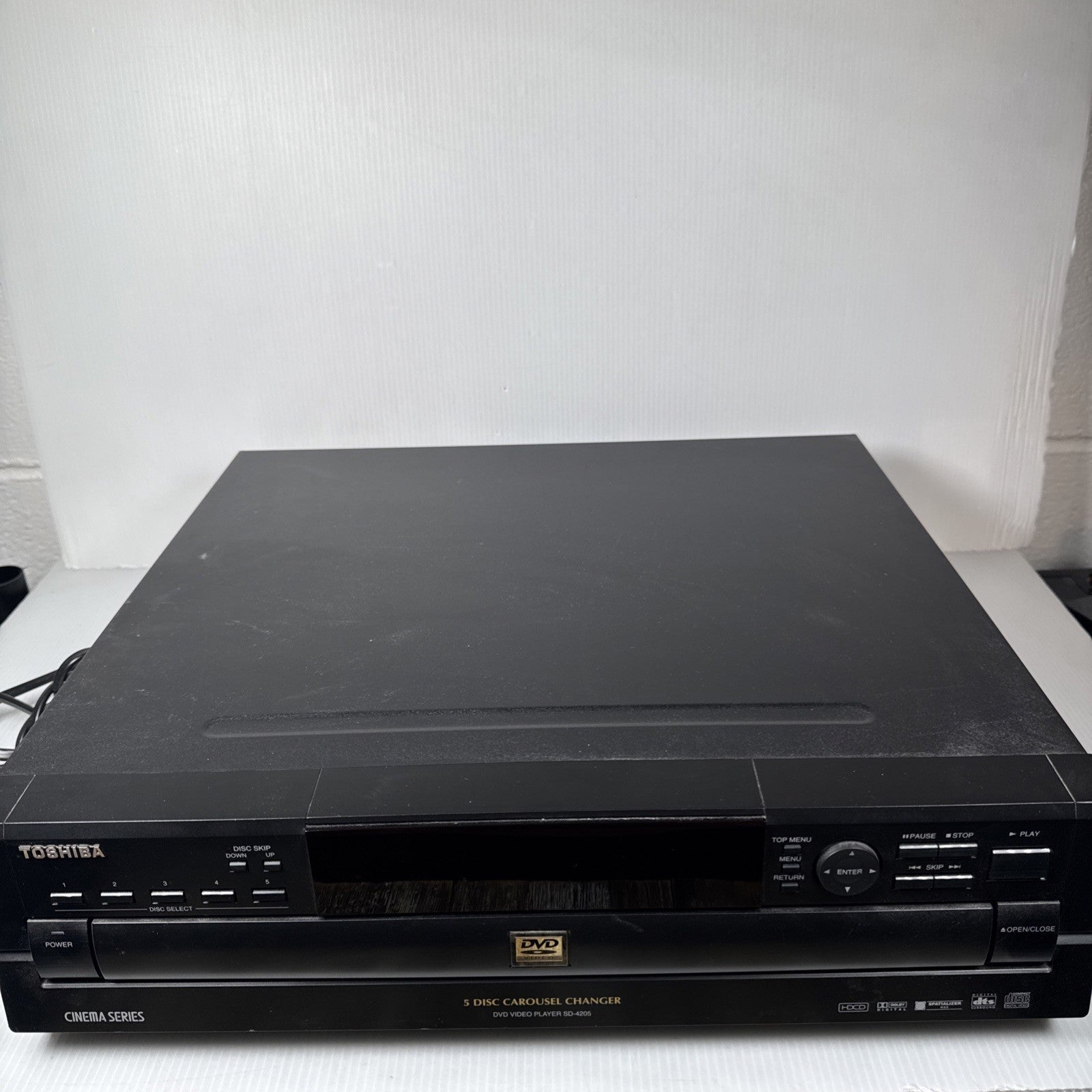 Toshiba Cinema Series 5 Disc CD  & DVD Video Player SD-4205 AS IS For Parts