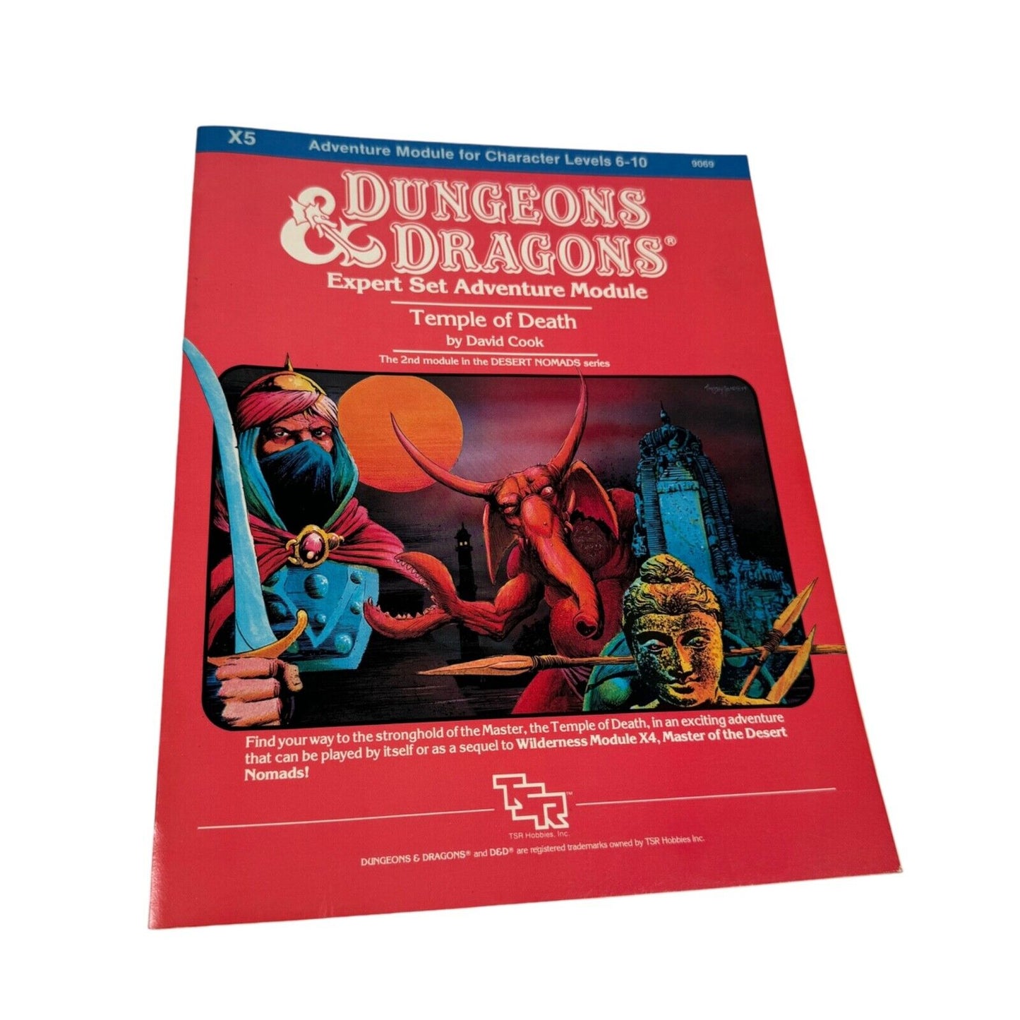 Dungeons & Dragons Module X5 Temple Of Death #9069 TSR 1983 D&D Role Playing VG+