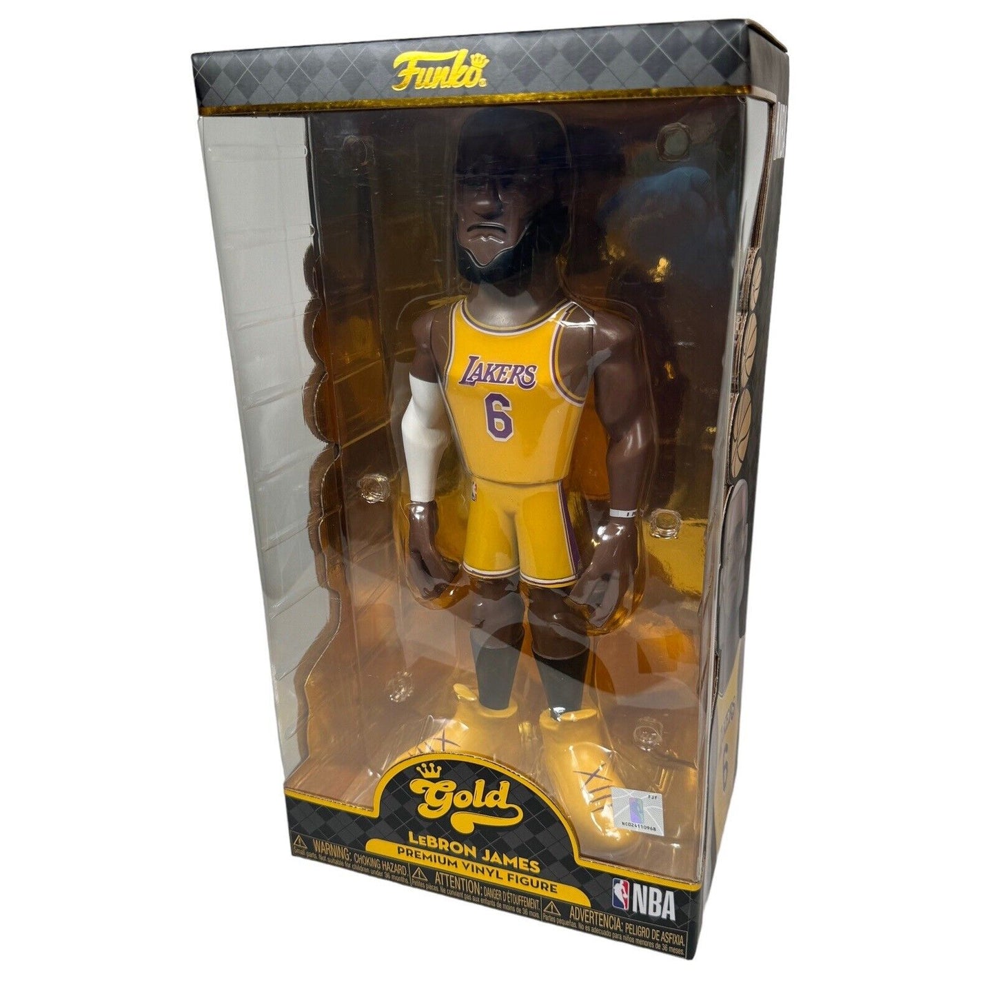 Funko Gold 12" Lebron James Premium Vinyl Figure Collectible Yellow Lakers