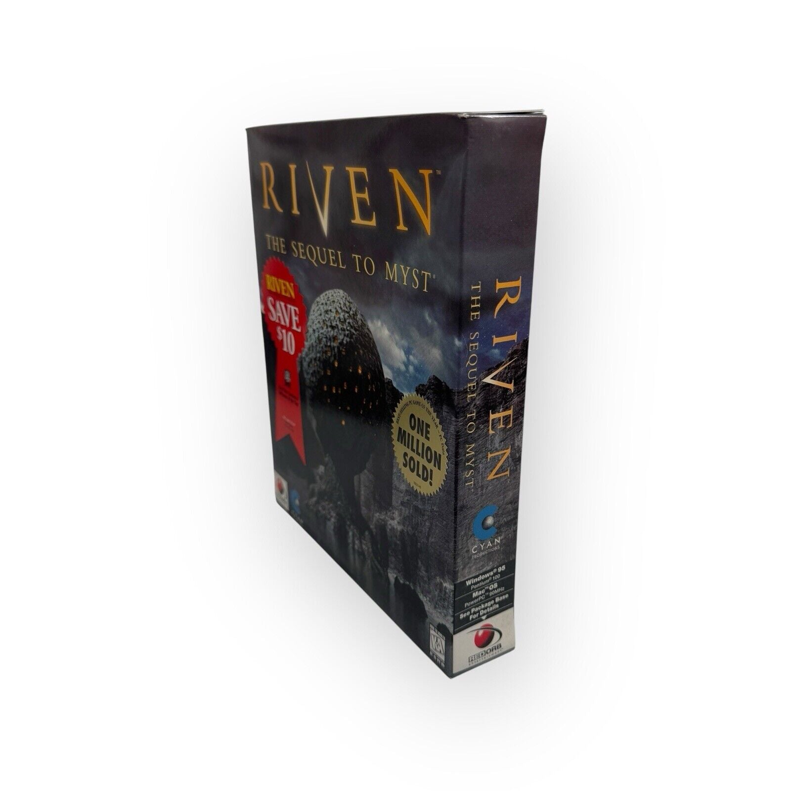 Riven: The Sequel to Myst (PC, 1997) (Game, Manuals, Big Box, Case, Inserts)