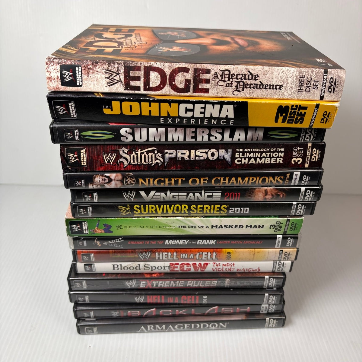 Lot of 15 WWE Pay-Per-View & Anthology DVD Sets Summerslam, Satan's Prson & More