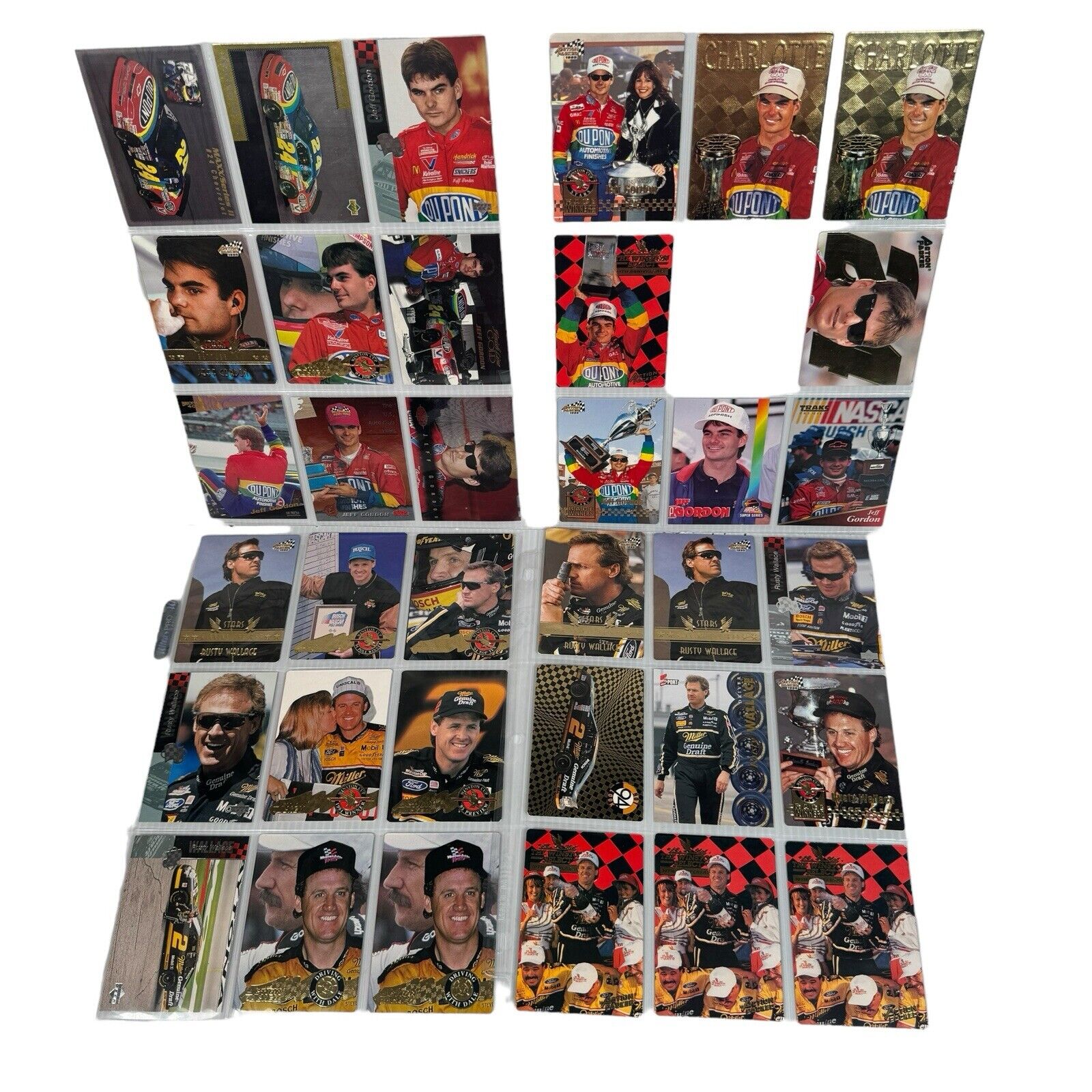 Lot Of 262 Nascar Trading Cards Action Packed Gold Foil Power Racing Upper Deck