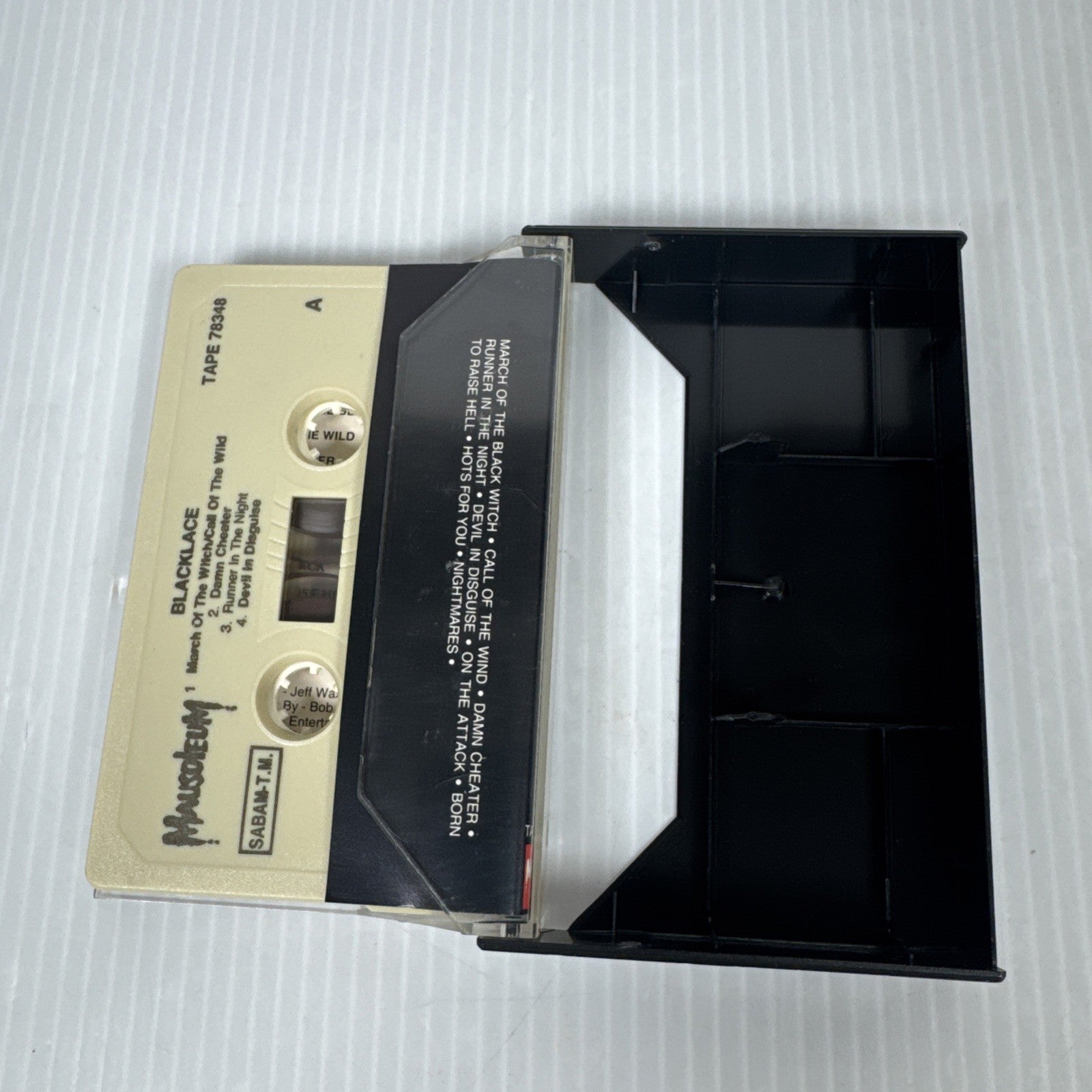 Blacklace Unlaced Cassette Tape Glam Rock Heavy Metal 1984 Mausoleum Rare