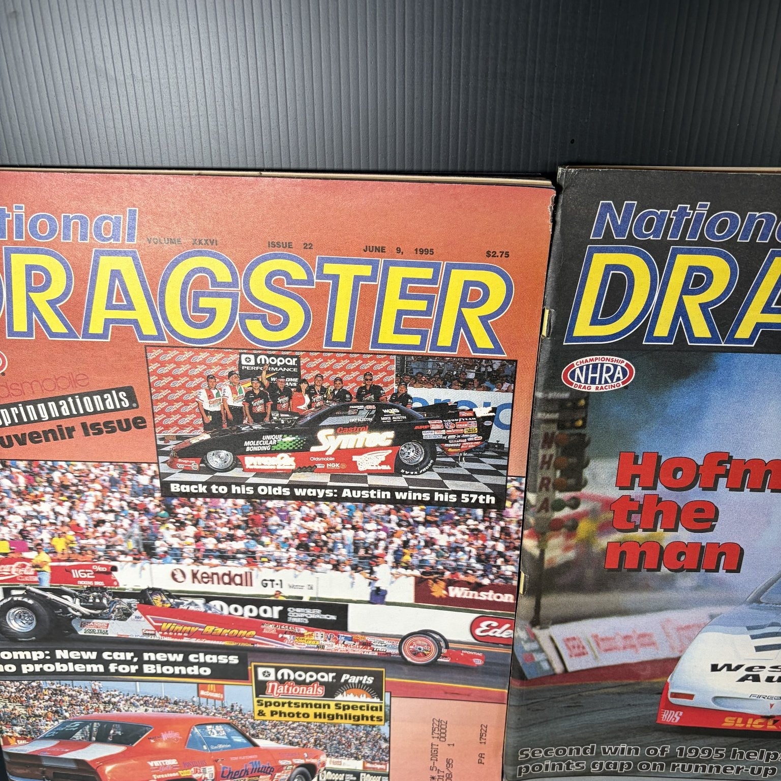 Lot of 20 National Dragster Magazine May - July 1995 NHRA Racing