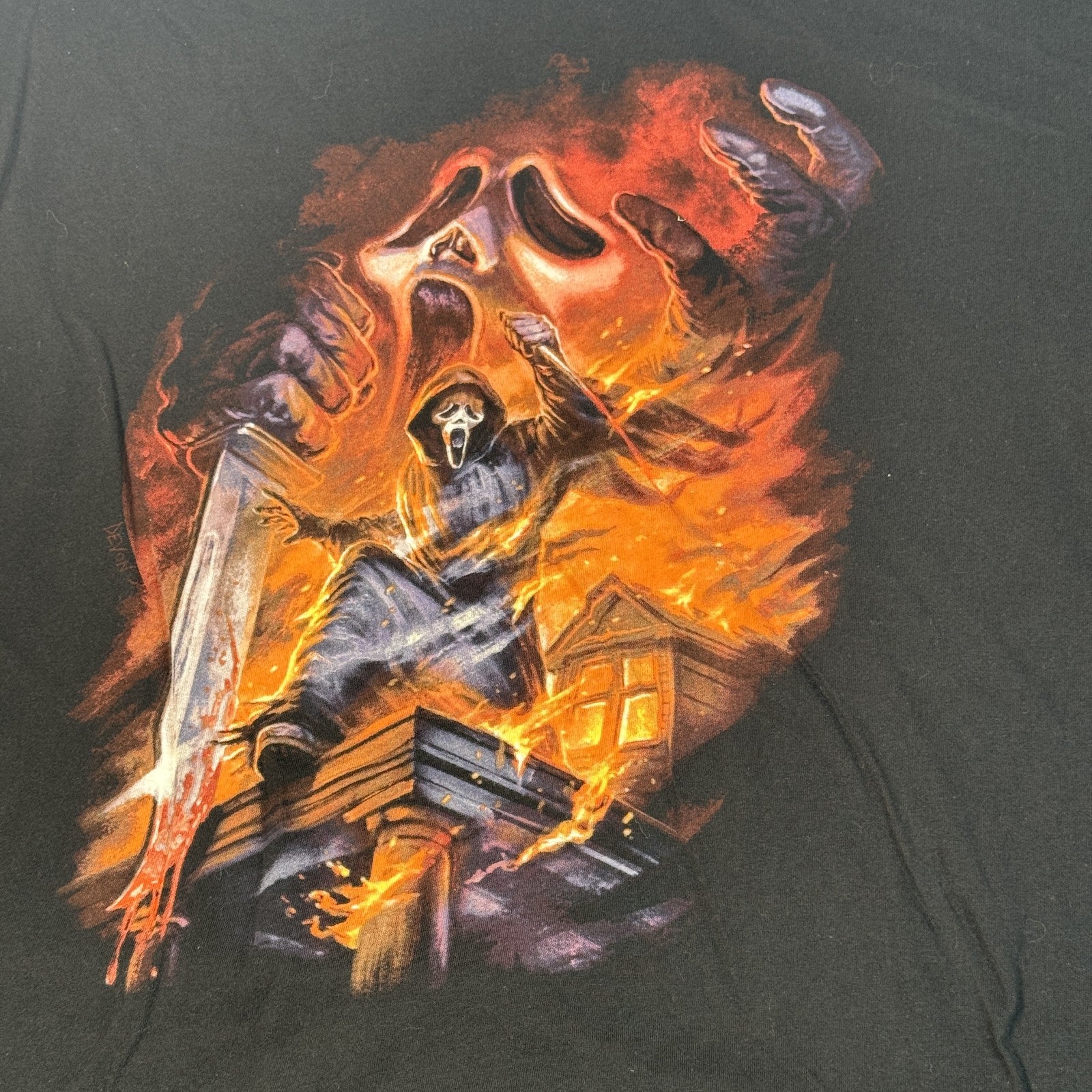 Ghost Face Shirt Mens 3XL Black Cavity Colors Horror Movie Tee Graphic Scream