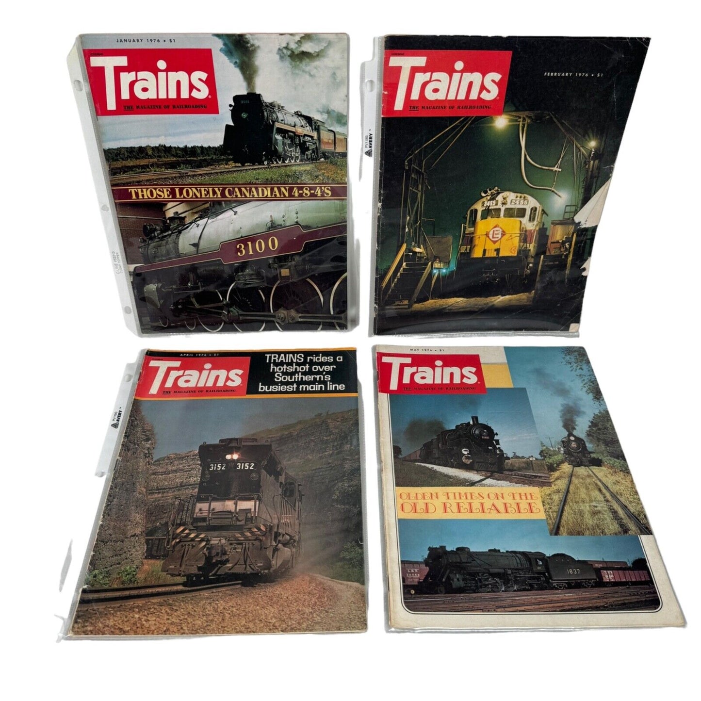 TRAINS The Magazine of Railroading Lot of 1973 & 1976 Backissues, 10 Issues