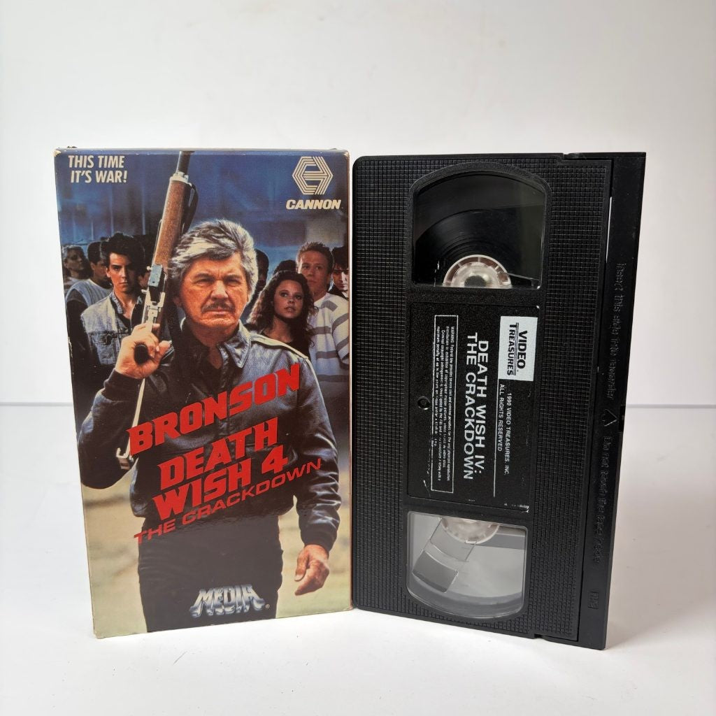 Death Wish 4 The Crackdown VHS Charles Bronson Cannon Media Video Treasures
