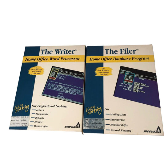 Commodore 64 The Filer & The Writer By Easy Working VTG OS And Word Processing