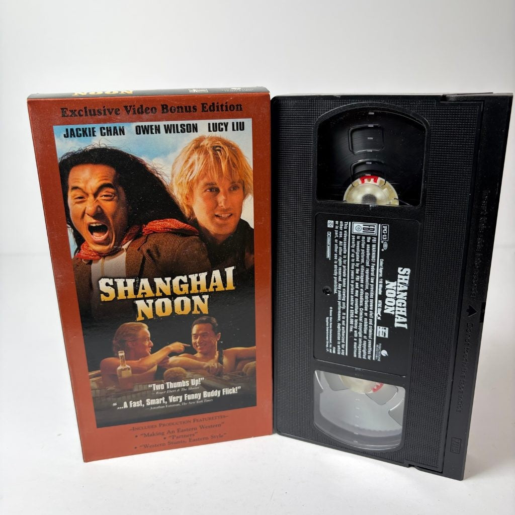 Shanghai Noon VHS Exclusive Video Bonus Edition Jackie Chan Owen Wilson Lucy Liu