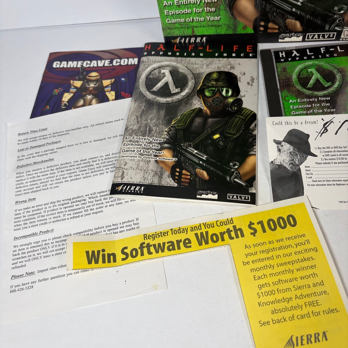 Half-Life Opposing Force PC CD-ROM Big Box Expansion Pack Sierra 1999 Complete
