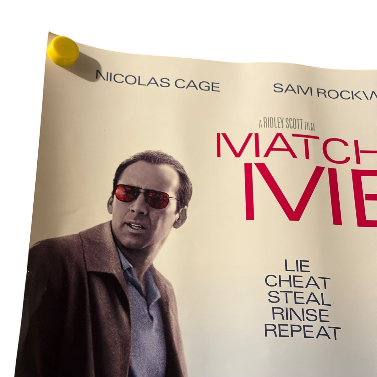 Matchstick Men 2003 Promotional Movie Poster Nicolas Cage Sam Rockwell 25"x17"