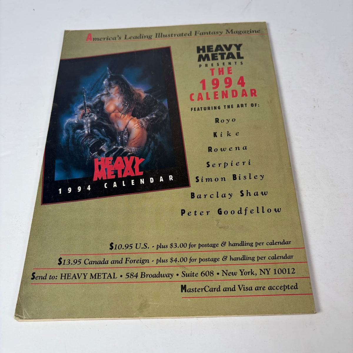 Heavy Metal Magazine July 1993 Simon Bisley Cover Corben Gimenez Fantasy Sci-Fi