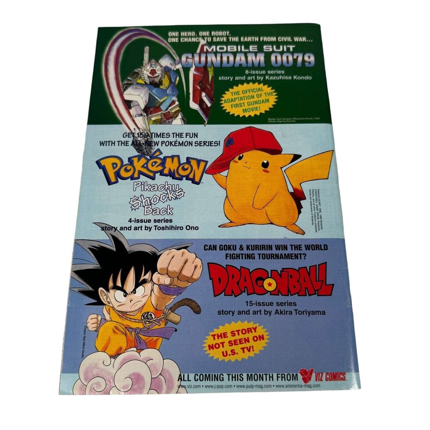 Mixed Lot Of 3 Pokemon Comic Books Pikachu Shocks Back Electric Tale Of Pikachu