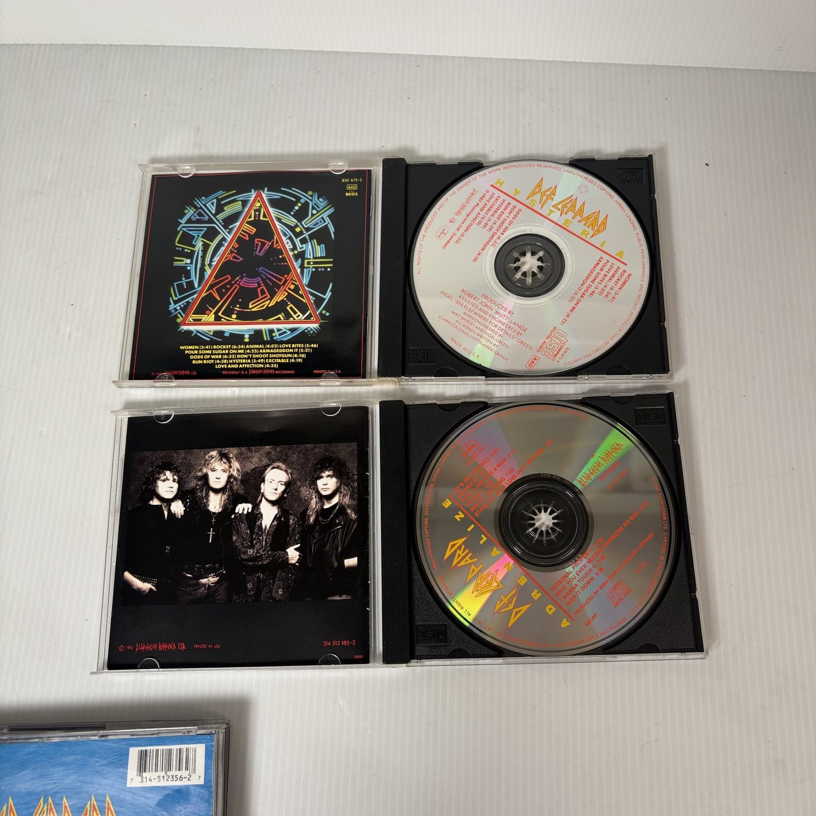 Def Leppard CD Lot: Adrenalize, Hysteria, Retro Active, High 'n' Dry - 4 Albums