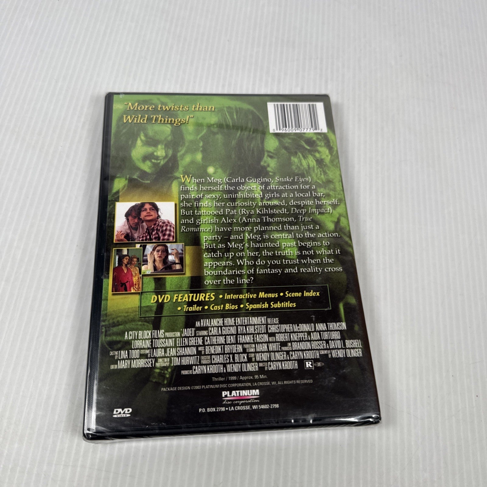 Jaded (DVD 1998 FS) Carla Gugino, Robert Knepper Thriller Crime Drama Mystery