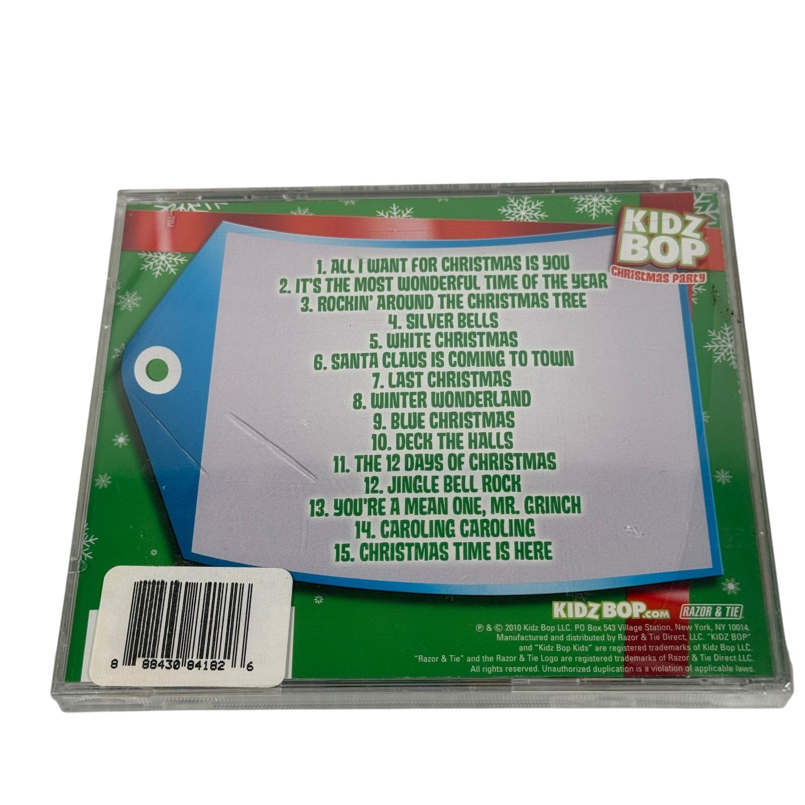 Kidz Bop CD Christmas Party Album Holiday Music Songs Kids Family 2010 Sealed