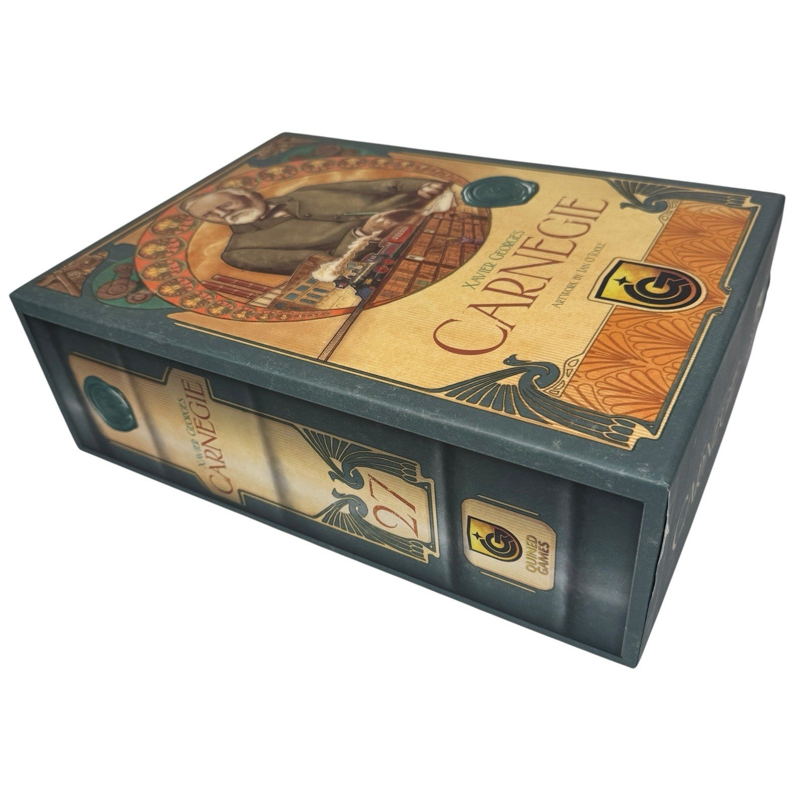 Carnegie (Kickstarter Deluxe Ed) Quined Strategy Board Game NM