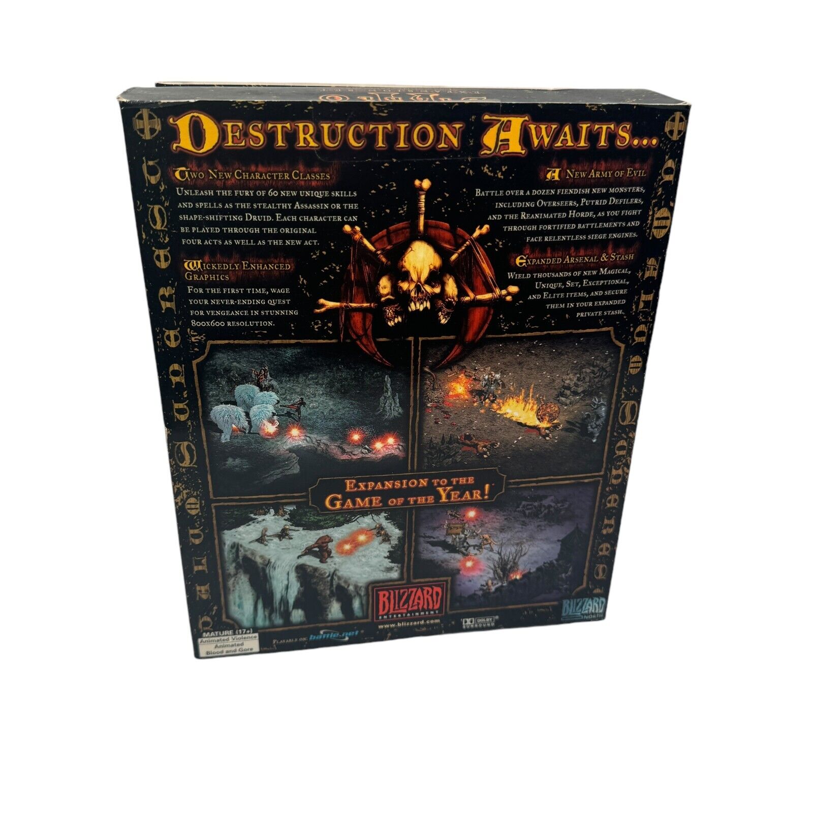 Diablo II Lord of Destruction Expansion Set PC Big Box Complete CIB Blizzard