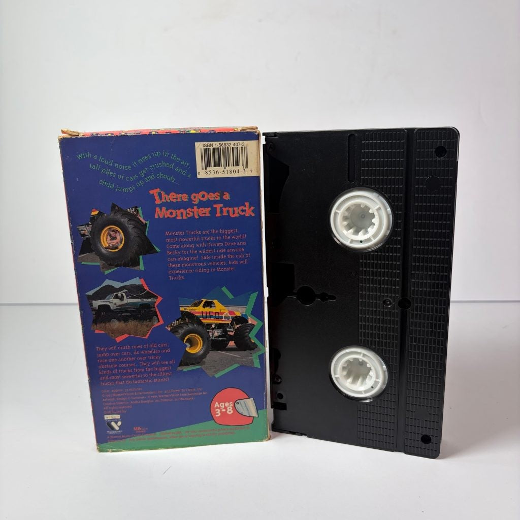 There Goes a Monster Truck VHS Real Wheels 1995 WarnerVision Kids Trucks