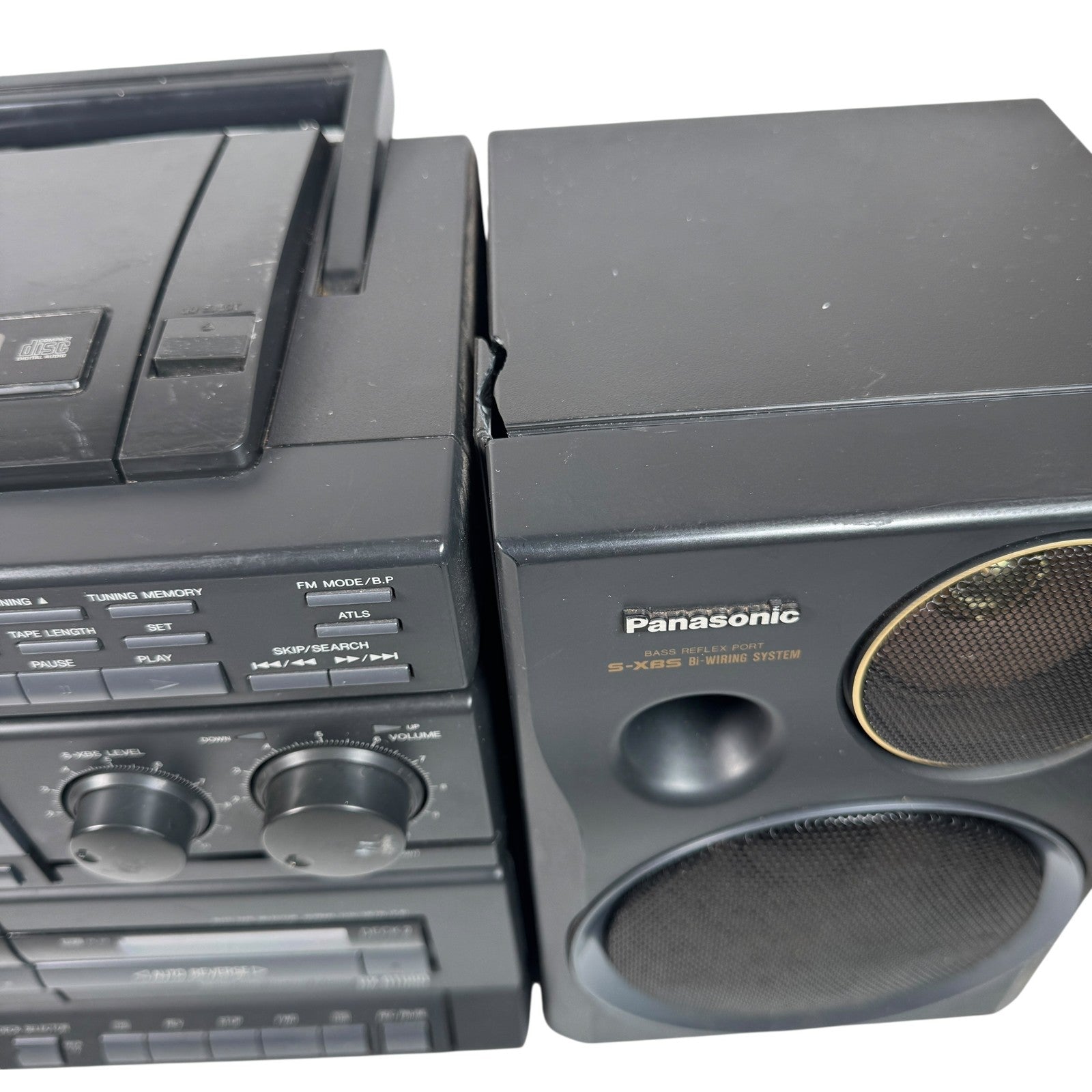 Vintage Panasonic RX-DT680 Stereo System S-XBS Bi-Wiring Dual Cassette CD (READ)