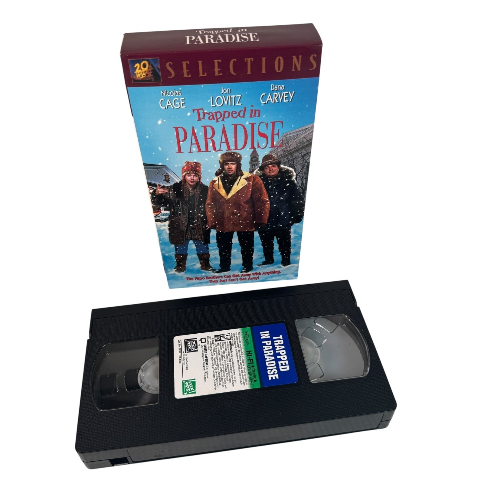 Vintage Trapped in Paradise VHS Tape Comedy Nicholas Cage Jon Lovitz Dana Carvey