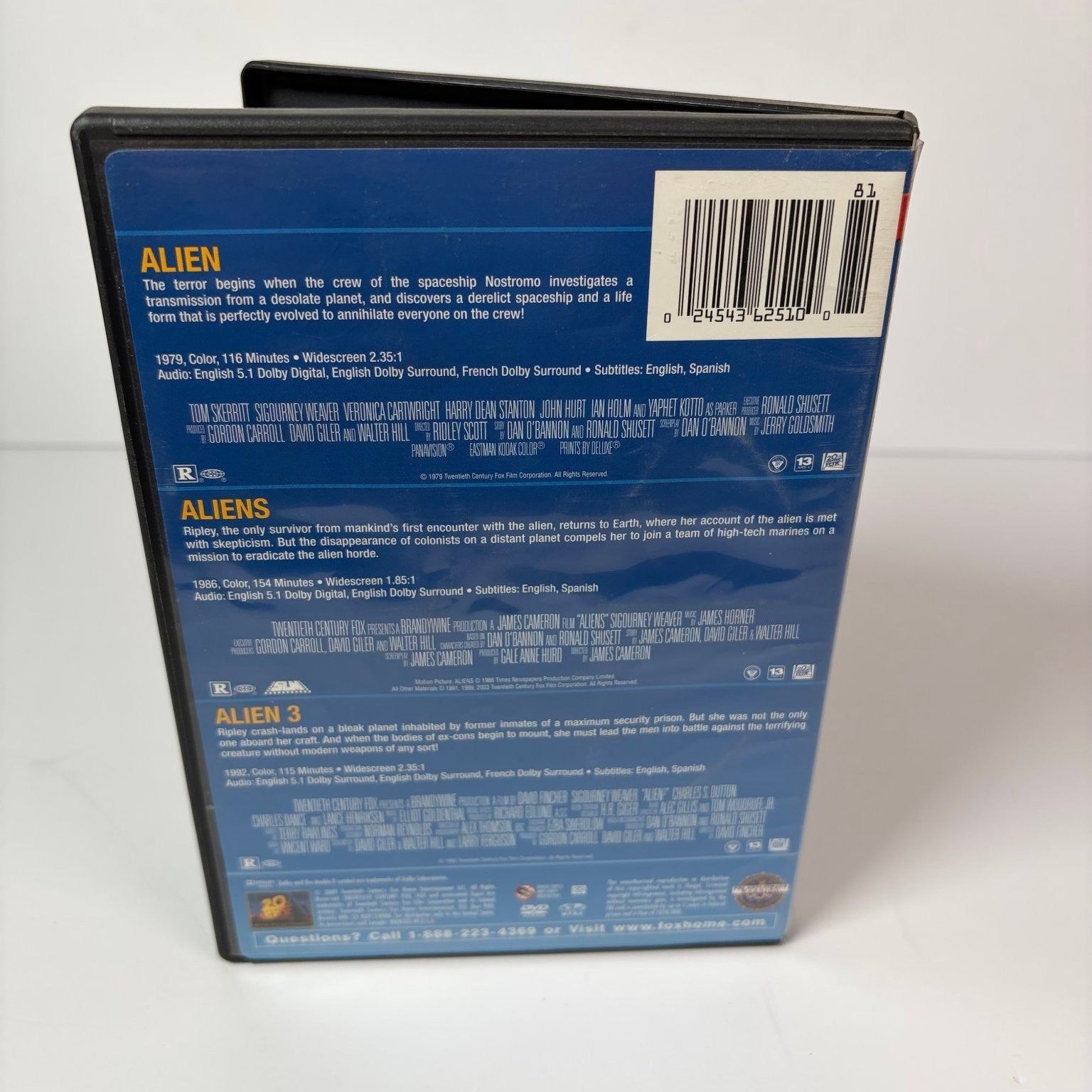 Alien, Aliens, Alien 3 Triple Feature 3-DVD Set 1979-1992 Weaver Scott