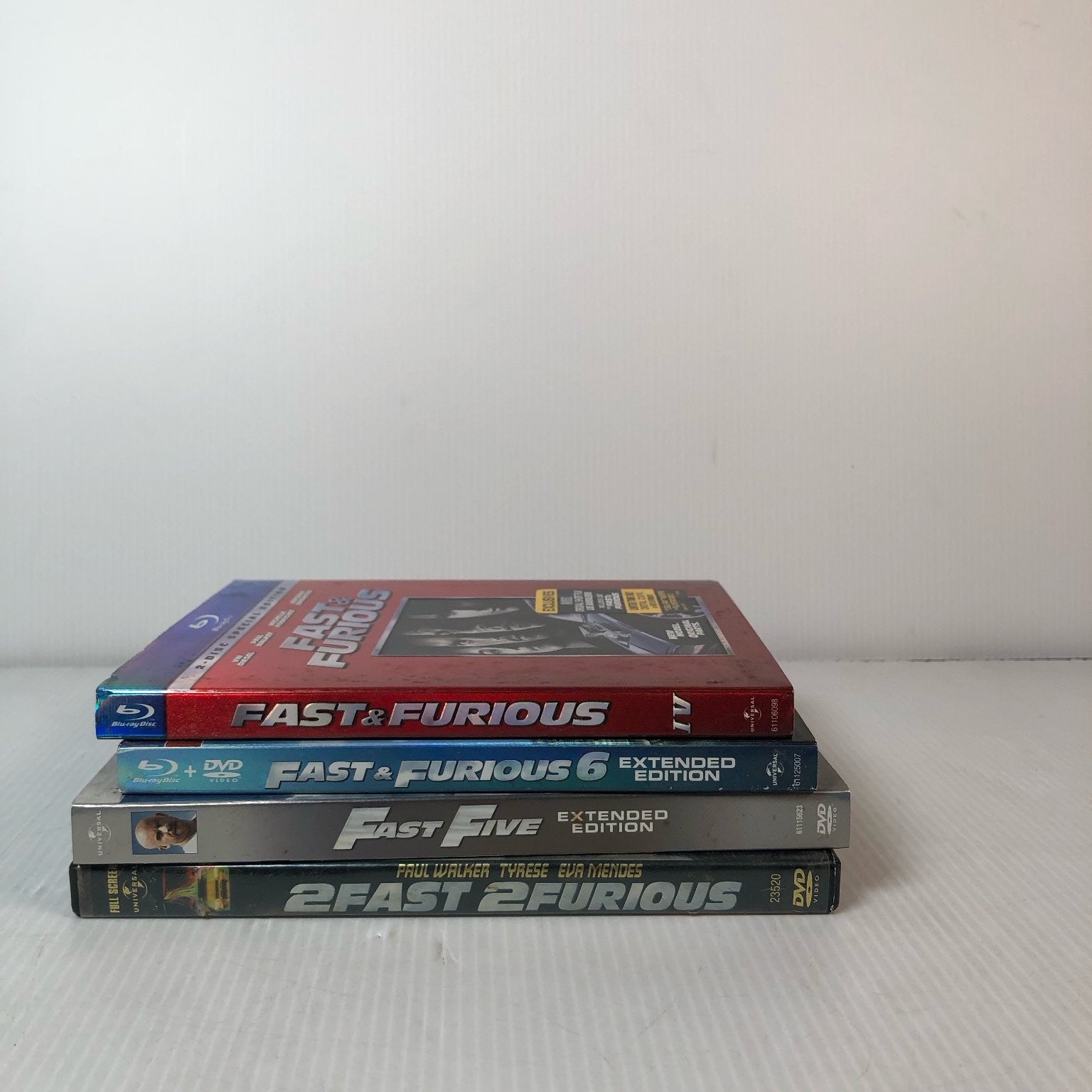 Fast & Furious 4-Movie Collection Blu-ray DVD Vin Diesel Paul Walker Set