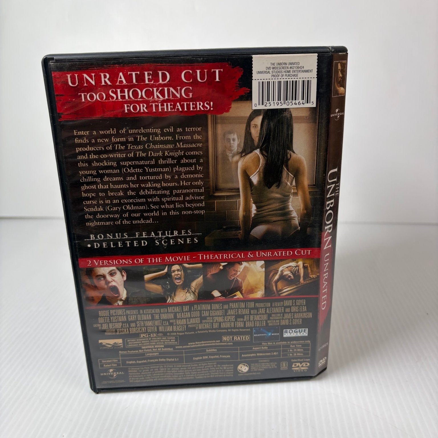 The Unborn DVD 2009 Unrated Cut Odette Yustman Gary Oldman Horror Thriller