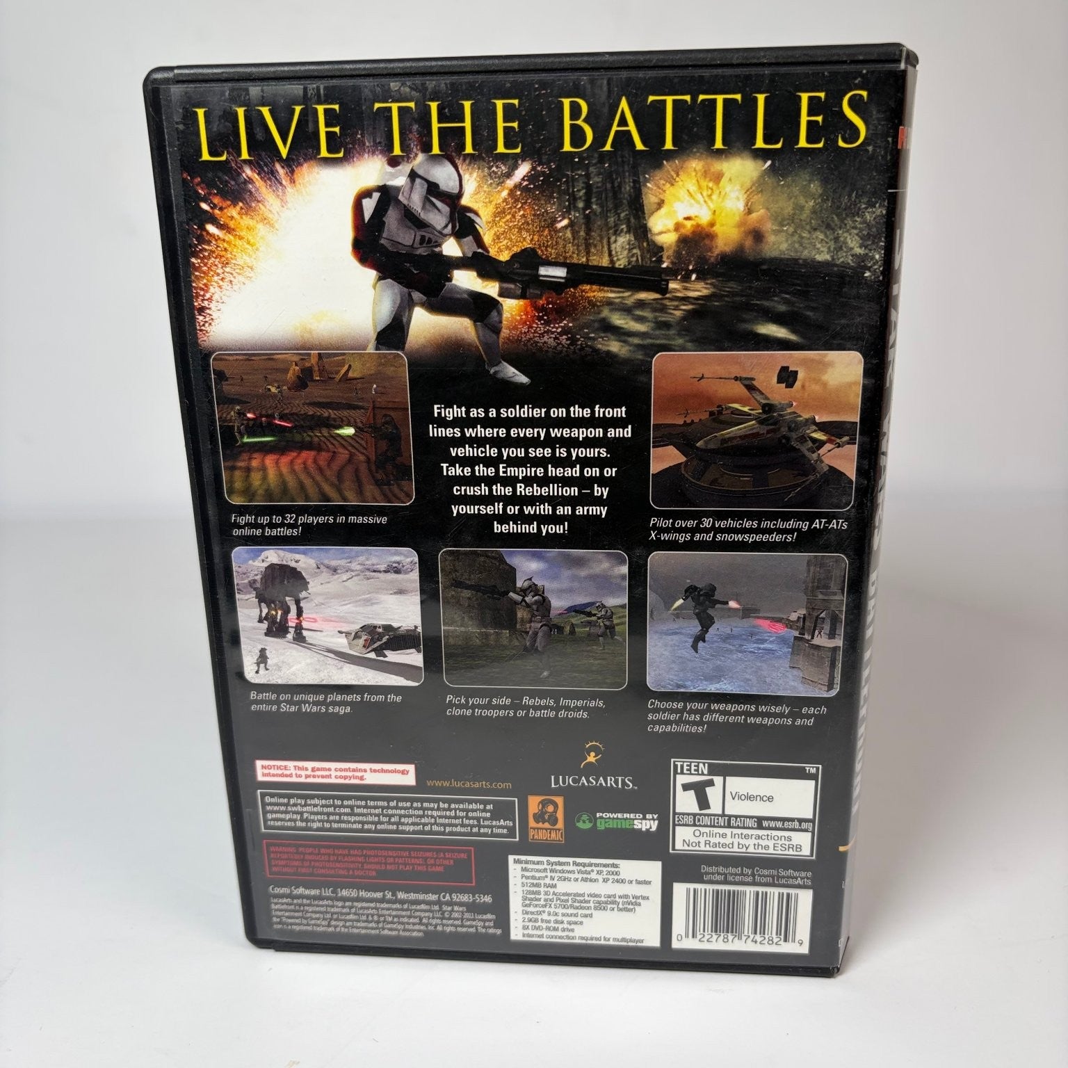 Star Wars Battlefront PC DVD-ROM Video Game LucasArts