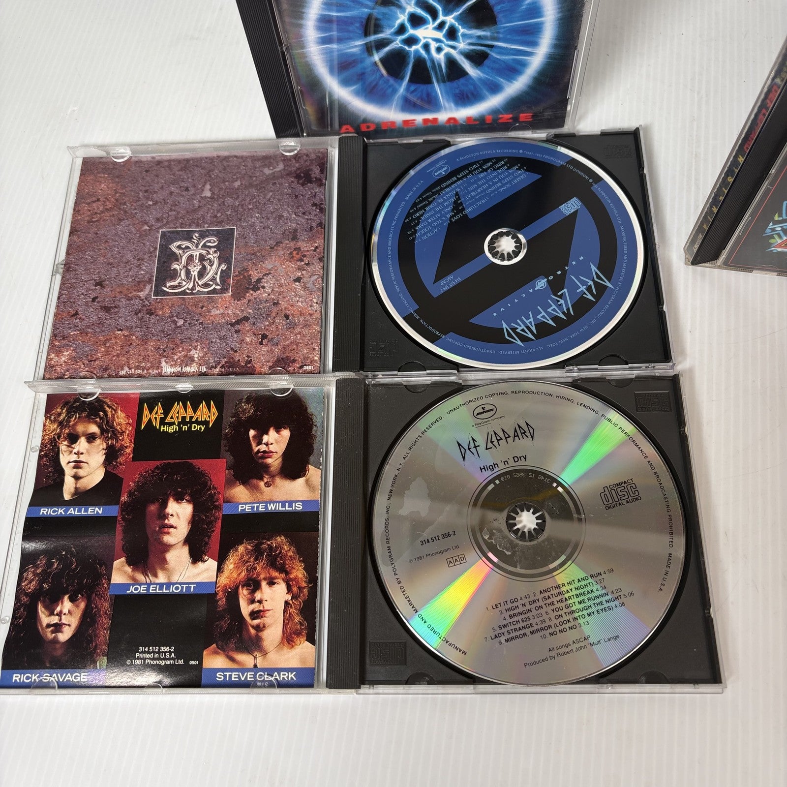Def Leppard CD Lot: Adrenalize, Hysteria, Retro Active, High 'n' Dry - 4 Albums